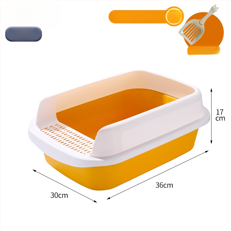 Ημι-κλειστή λεκάνη γάτας με ενσωματωμένο δίσκο, PP υλικό, Jasley