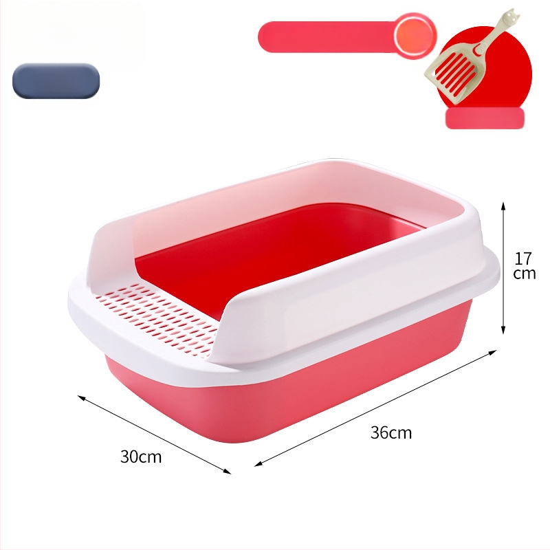 Ημι-κλειστή λεκάνη γάτας με ενσωματωμένο δίσκο, PP υλικό, Jasley