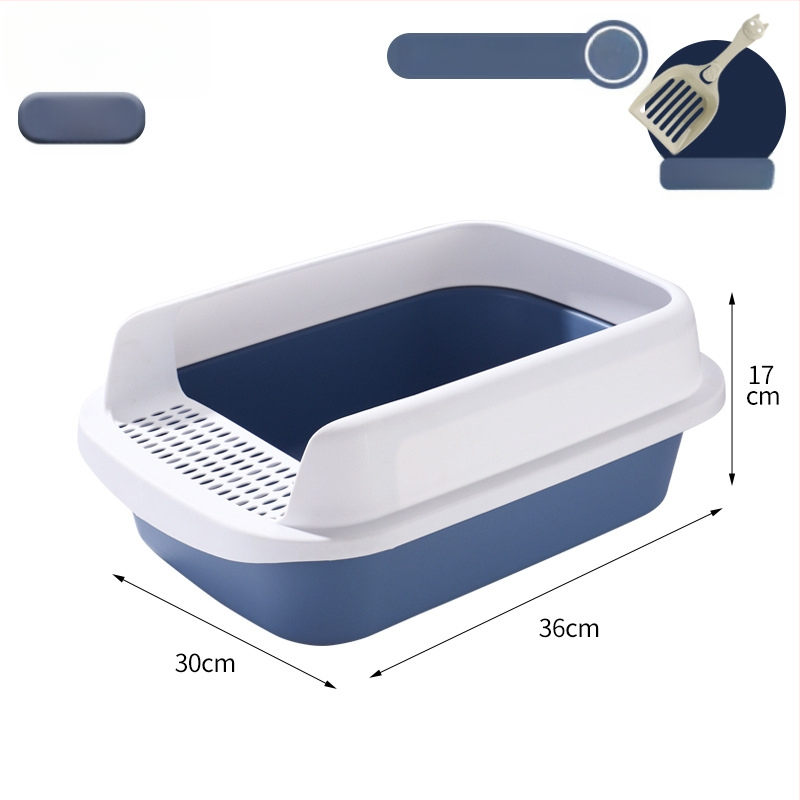 Ημι-κλειστή λεκάνη γάτας με ενσωματωμένο δίσκο, PP υλικό, Jasley