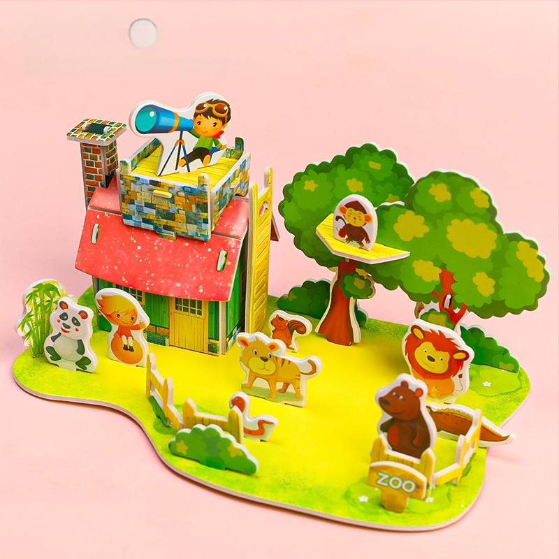 Αφρώδης 3D παζλ κάρτα για παιδιά 4–6 ετών, DIY εκπαιδευτικό παζλ με προσαρμογή λογοτύπου