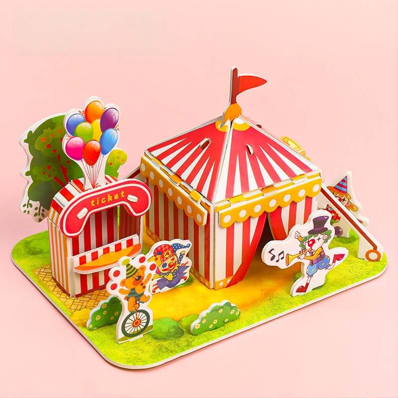 Αφρώδης 3D παζλ κάρτα για παιδιά 4–6 ετών, DIY εκπαιδευτικό παζλ με προσαρμογή λογοτύπου