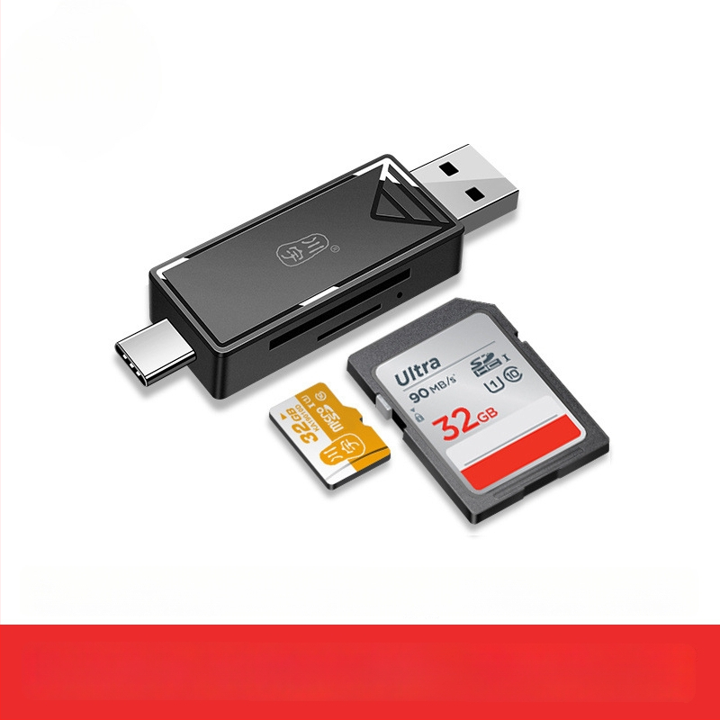 OTG kaardilugeja USB 3.0 kiire, Type-C ja USB 2.0 liidesed, TF-kaardi tugi