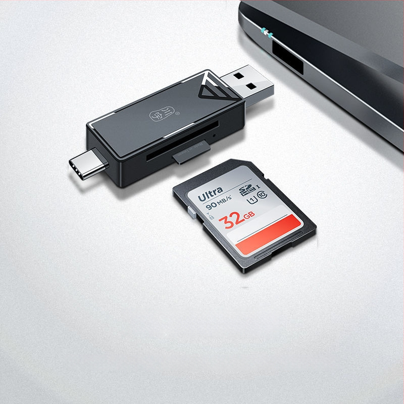 OTG kaardilugeja USB 3.0 kiire, Type-C ja USB 2.0 liidesed, TF-kaardi tugi