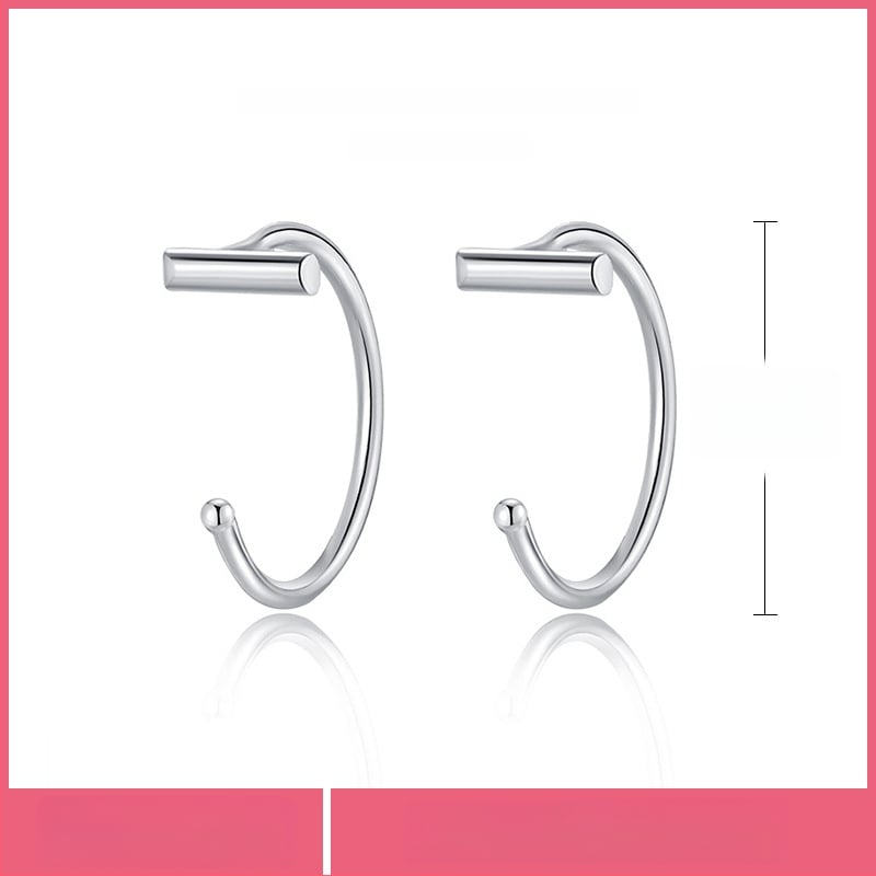 S999 чисто сребърни обеци, марка Silver Town, гравирана повърхност, семпъл стил