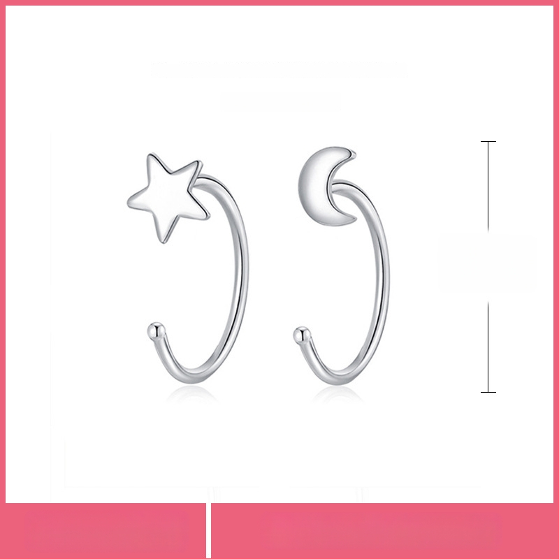 S999 чисто сребърни обеци, марка Silver Town, гравирана повърхност, семпъл стил