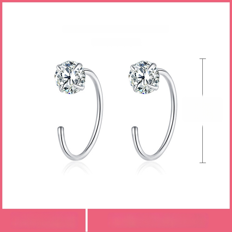 S999 чисто сребърни обеци, марка Silver Town, гравирана повърхност, семпъл стил