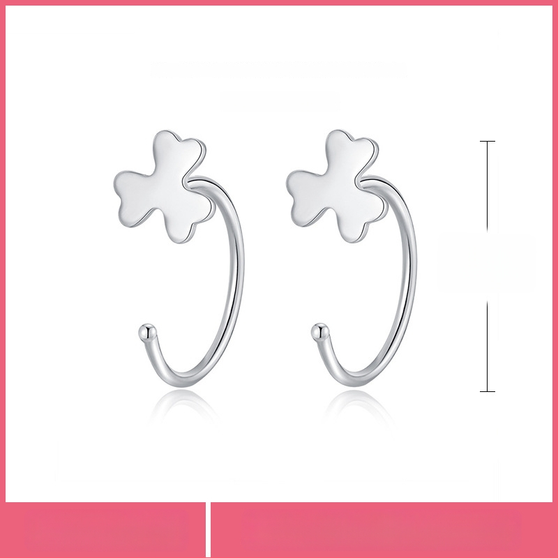 S999 чисто сребърни обеци, марка Silver Town, гравирана повърхност, семпъл стил