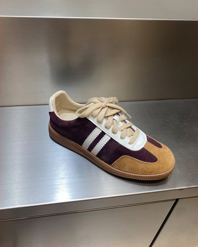 Desun moteriški sportiniai bateliai Korejos stiliumi, viršutinė oda, apvali nosis, žemas kulnas 1–3 cm, guma padas