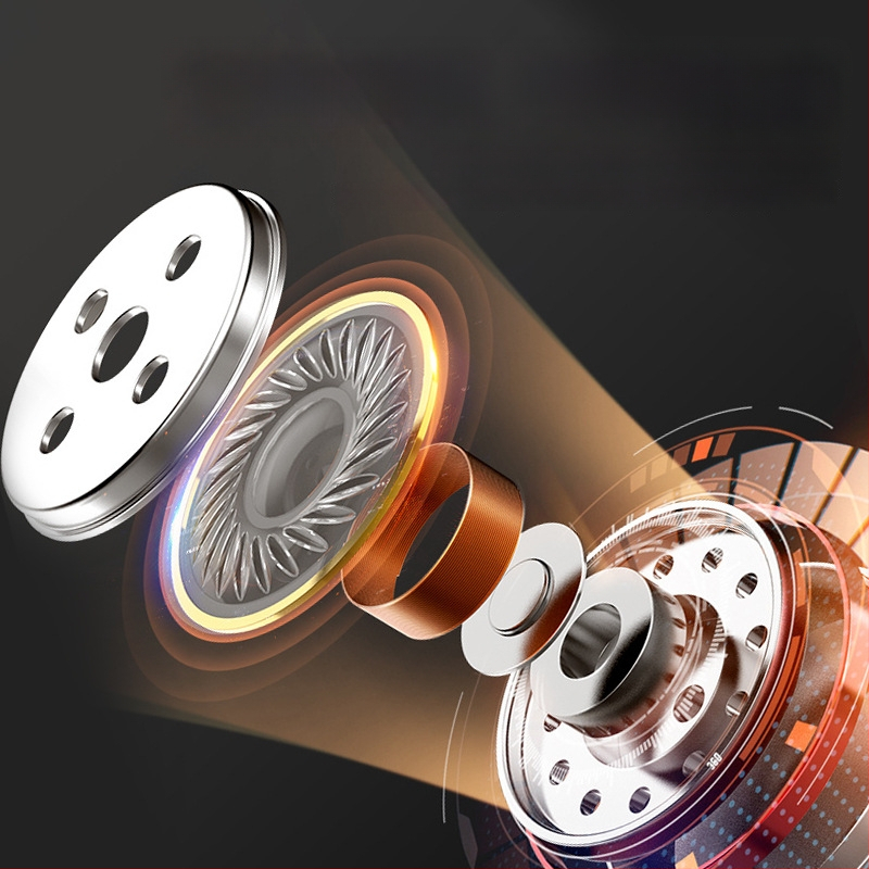 Iekšējās ausu austiņas ar Type-C savienotāju, 1,2 m vads, spēcīgs basu, trokšņu izolācija, silikona/metāla uzgaļi, modelis F5-11