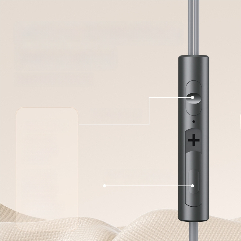 Iekšējās ausu austiņas ar Type-C savienotāju, 1,2 m vads, spēcīgs basu, trokšņu izolācija, silikona/metāla uzgaļi, modelis F5-11