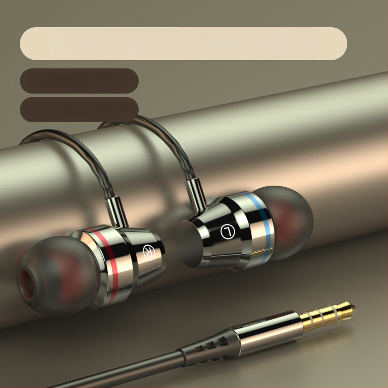 Iekšējās ausu austiņas ar Type-C savienotāju, 1,2 m vads, spēcīgs basu, trokšņu izolācija, silikona/metāla uzgaļi, modelis F5-11
