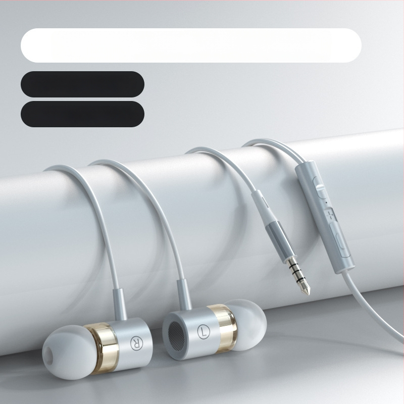 Iekšējās ausu austiņas ar Type-C savienotāju, 1,2 m vads, spēcīgs basu, trokšņu izolācija, silikona/metāla uzgaļi, modelis F5-11