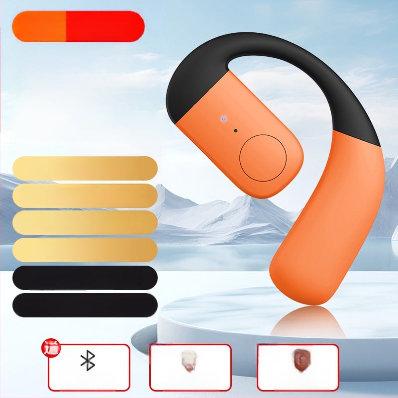 Bluetooth слушалка с костна проводимост – едностранна, закачена към ухото, Bluetooth 5.4, обхват 10 м, над 8 часа работа