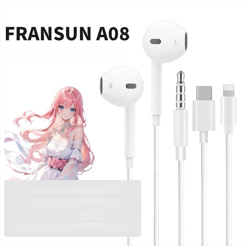 Vadu in-ear austiņas ar 14,2 mm vadītājiem, iebūvēts mikrofons, 3,5 mm spraudnis, 1,2 m kabelis