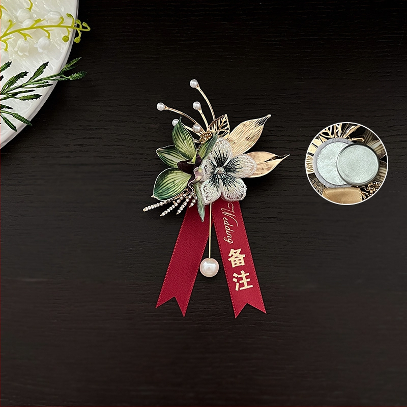 Miško stiliaus magnetinis korsage jaunikiui ir nuotakai, asmeninė dovana, tinkama Kalėdoms ir įsikūrimui