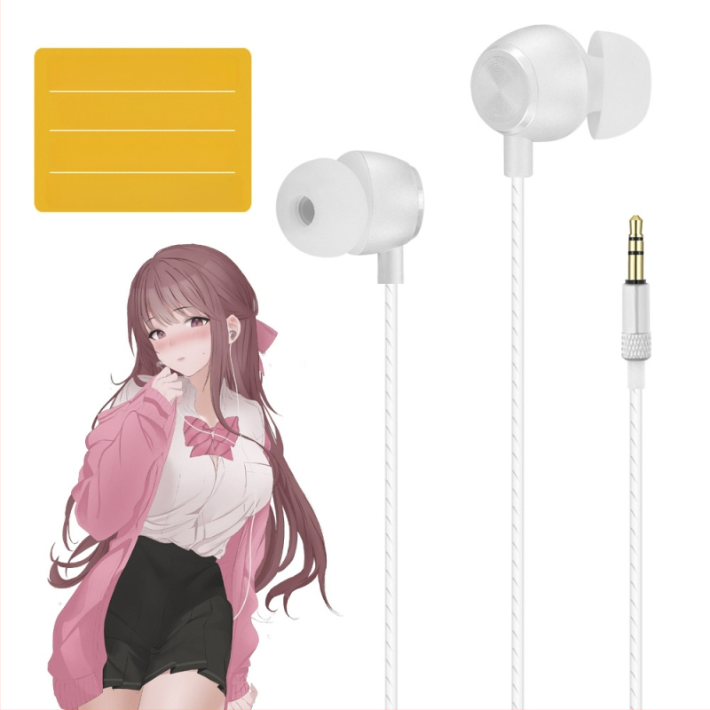 FRANSUN In-Ear vadu auskars ar mikrofonu, 3,5 mm taisnais spraudnis, 1,2 m kabelis, 10 mm draiveris