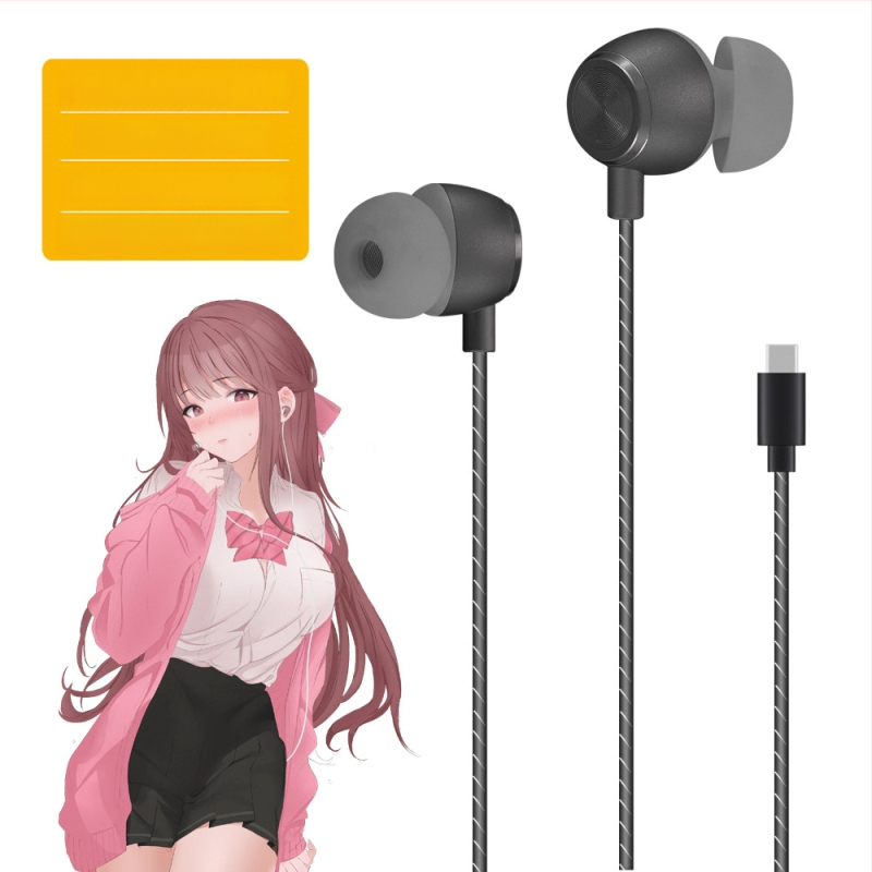 FRANSUN In-Ear vadu auskars ar mikrofonu, 3,5 mm taisnais spraudnis, 1,2 m kabelis, 10 mm draiveris