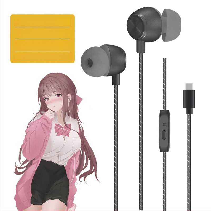 FRANSUN In-Ear vadu auskars ar mikrofonu, 3,5 mm taisnais spraudnis, 1,2 m kabelis, 10 mm draiveris