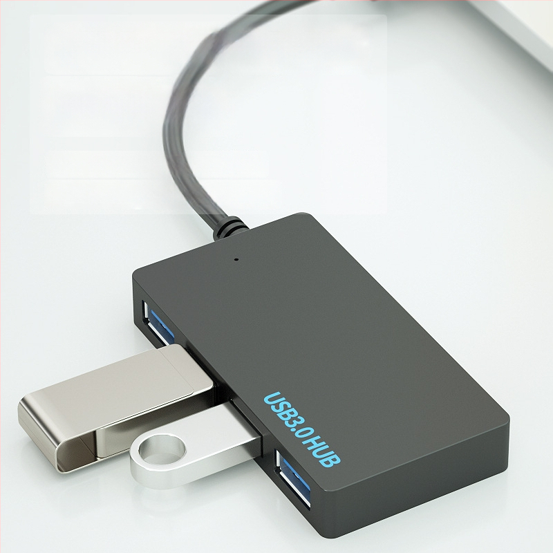 USB 3.0 hub, 4 priključka, proširenje 1–4, napajanje preko USB, kabel dužine 10 cm, prijenos 5DBps