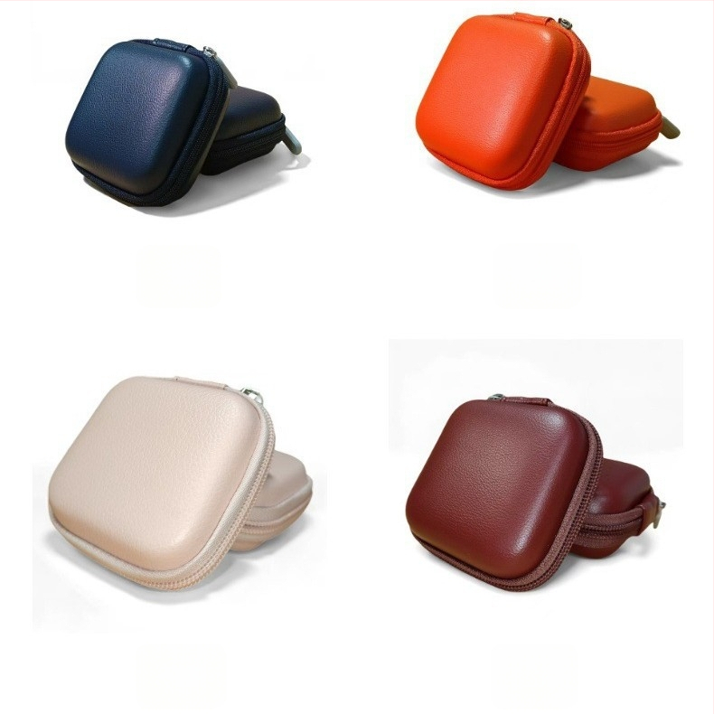 Portatīvā ārējā cietā diska soma, PU āda, EVA karstās presēšanas konstrukcija, izturīga pret triecieniem un putekļiem, datu kabelu uzglabāšanas kastīte