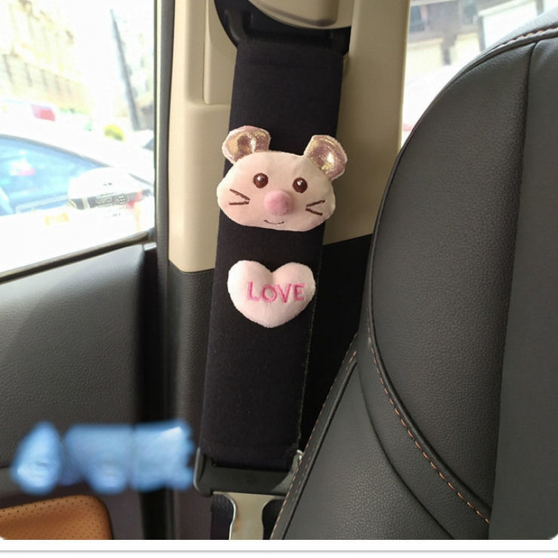 Κάλυμμα ώμου ζώνης αυτοκινήτου - Μαλακό φλάνελ, Χαριτωμένο σχέδιο κινούμενου σχεδίου, Unisex, Χωρίς εξατομίκευση