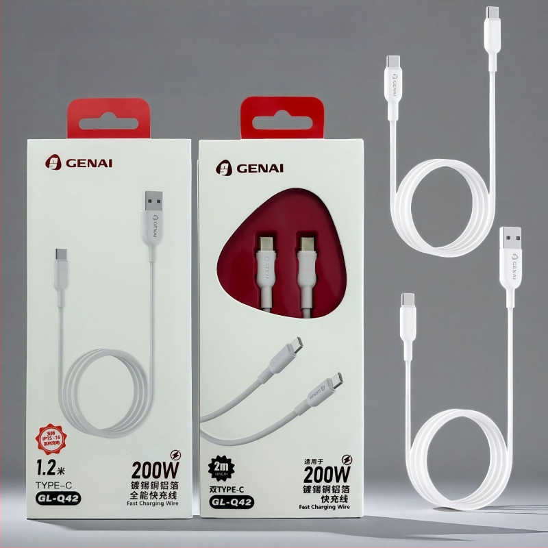 Gona 200W USB-C/Lightning καλώδιο δεδομένων για συσκευές Apple και Android, με γρήγορη φόρτιση, κατασκευασμένο από TPE