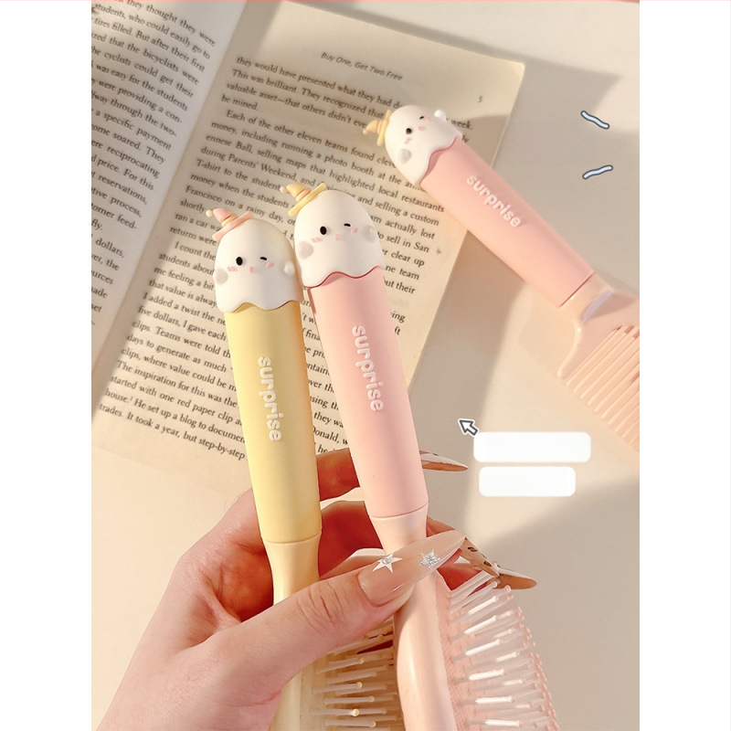 Pieptene portabil anti-static cu pernă de aer pentru păr creț la femei