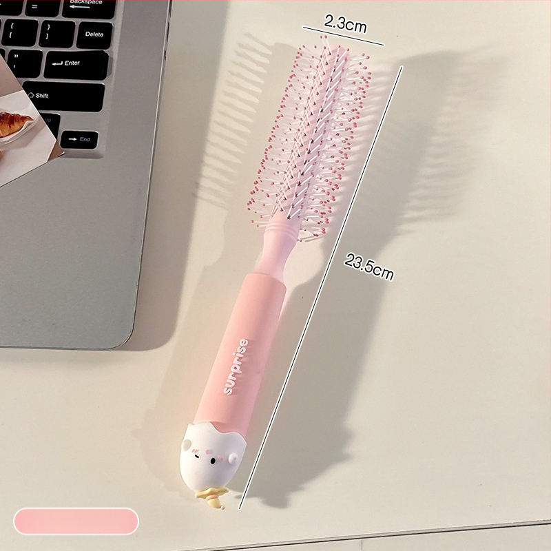 Pieptene portabil anti-static cu pernă de aer pentru păr creț la femei