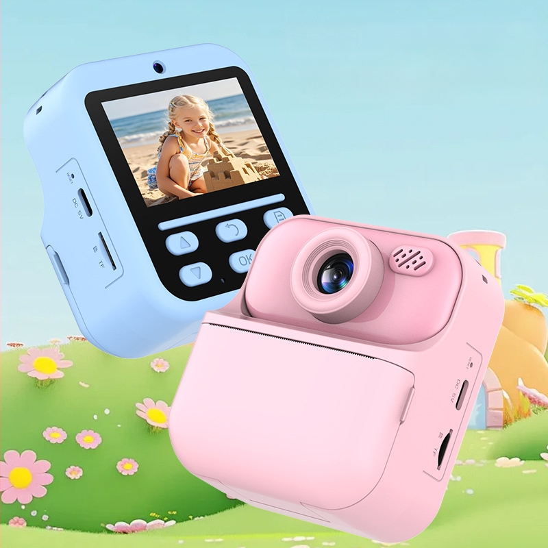 Детска цифрова камера с двойна камера, 48 MP, HD видео, 2,4-инчов LCD екран, TF карта