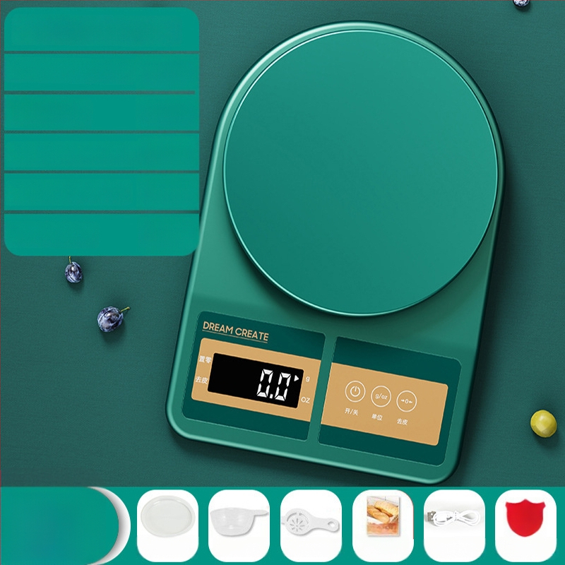 KO6M elektromos konyhai mérleg, 0,01 g pontosságú ételméréshez, háztartási használatra