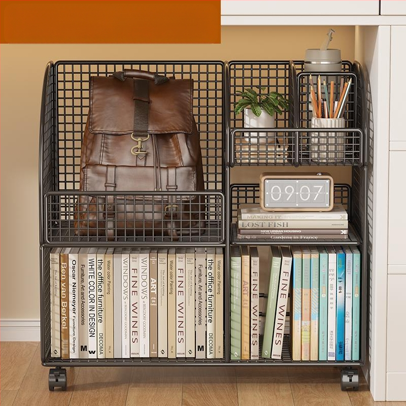 Μεταλλικό ράφι αποθήκευσης κάτω από το γραφείο με ροδάκια; απλός και μοντέρνος σχεδιασμός; εξατομικευμένα δείγματα