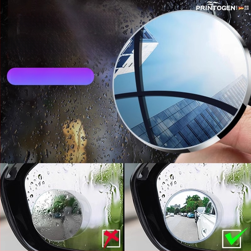 Mairichi Automobilio galinio vaizdo veidrodėlio papildinys – apvalus veidrodėlis aklajam kampui, 360° panoraminis platus matymas, tvirtinimas su siurbimo įrenginiu