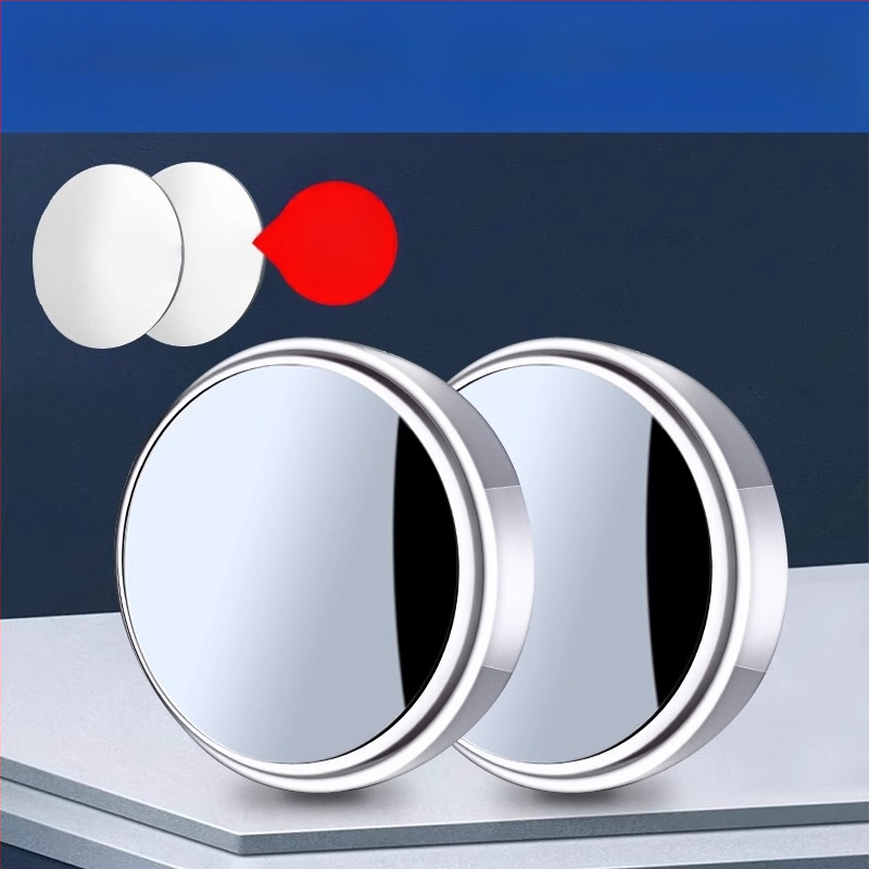 Mairichi Automobilio galinio vaizdo veidrodėlio papildinys – apvalus veidrodėlis aklajam kampui, 360° panoraminis platus matymas, tvirtinimas su siurbimo įrenginiu