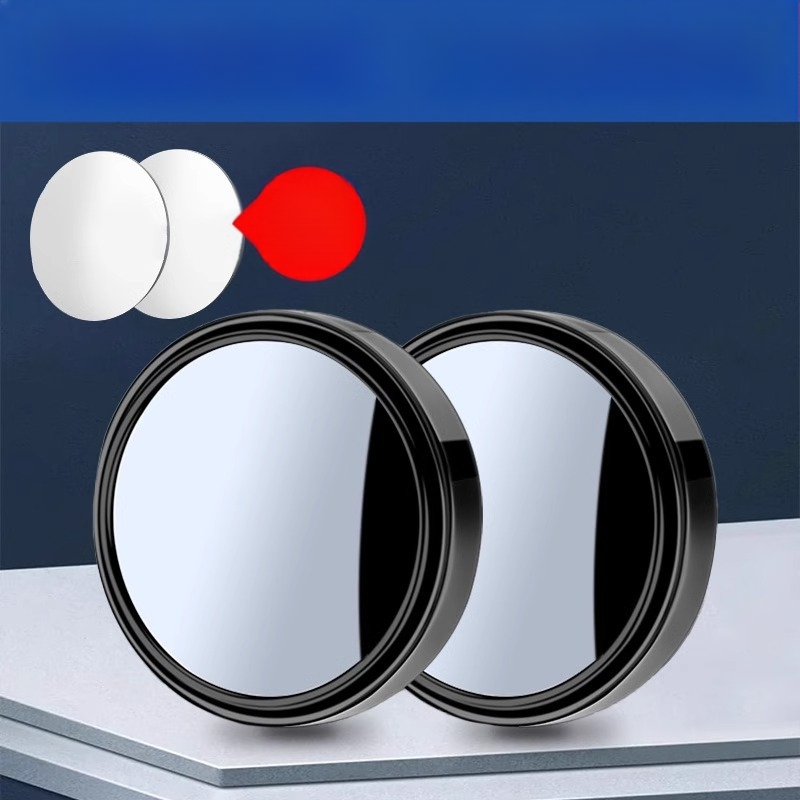 Mairichi Automobilio galinio vaizdo veidrodėlio papildinys – apvalus veidrodėlis aklajam kampui, 360° panoraminis platus matymas, tvirtinimas su siurbimo įrenginiu