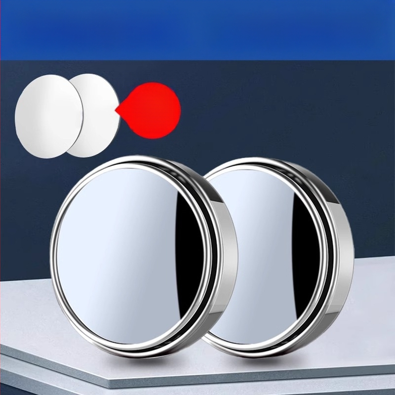 Mairichi Automobilio galinio vaizdo veidrodėlio papildinys – apvalus veidrodėlis aklajam kampui, 360° panoraminis platus matymas, tvirtinimas su siurbimo įrenginiu