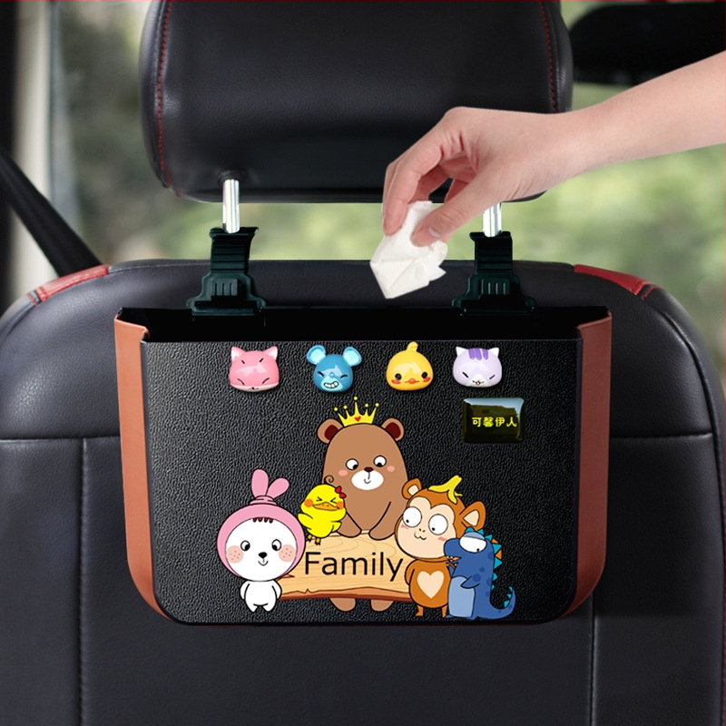 Yiqi сгъваема кутия за автомобил за задната облегалка на седалката, пластмасова, водоустойчива, 30L капацитет, възможност за печат на лого