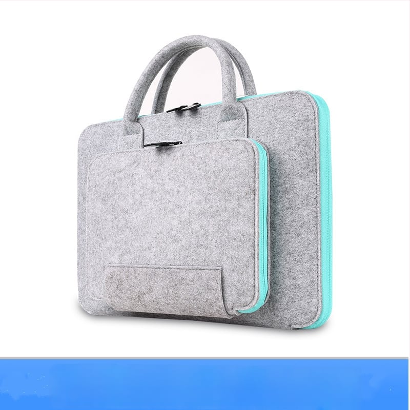 Фетрова чанта за лаптоп с цип, полиестерна подплата, модел по избор, устойчивост на износване и земетресение
