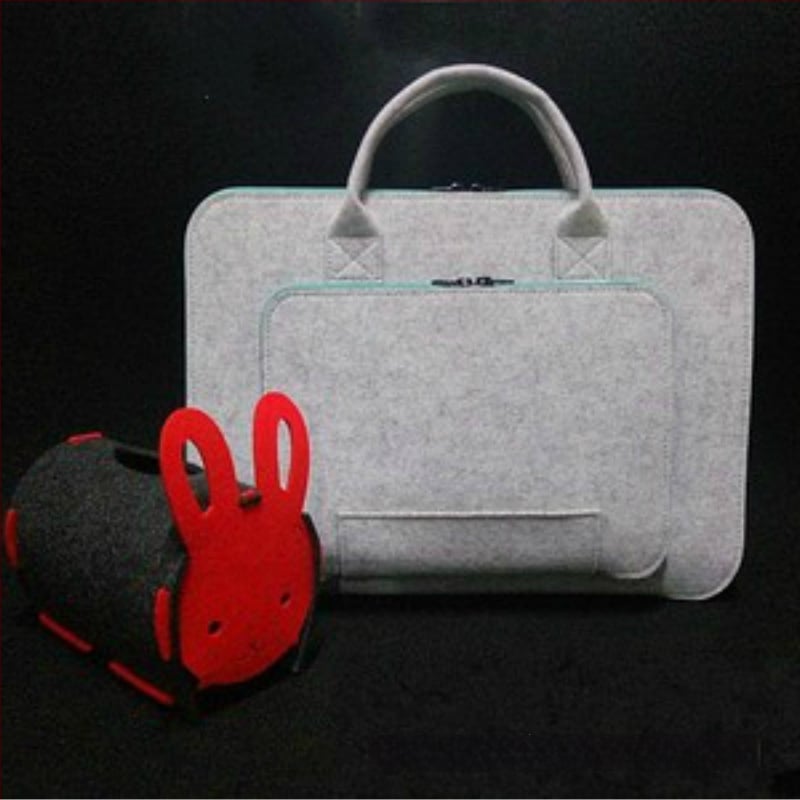 Фетрова чанта за лаптоп с цип, полиестерна подплата, модел по избор, устойчивост на износване и земетресение