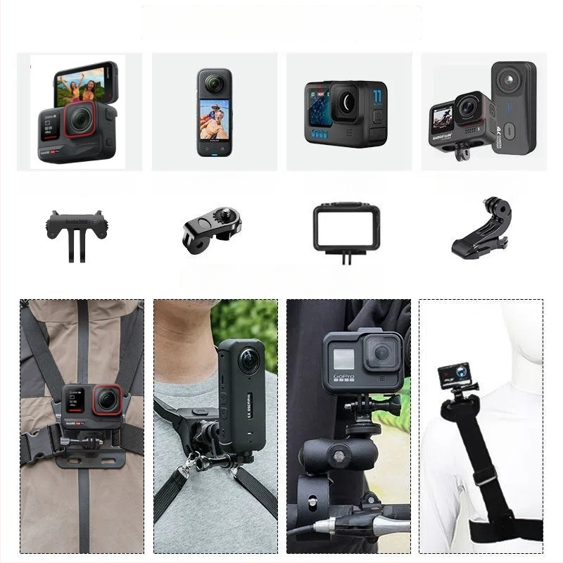 Αξεσουάρ Insta360 Ace Pro 2 – ιμάντας κεφαλής, ιμάντας στήθους, κλιπ για σακίδιο, μοτοσικλετικό στήριγμα