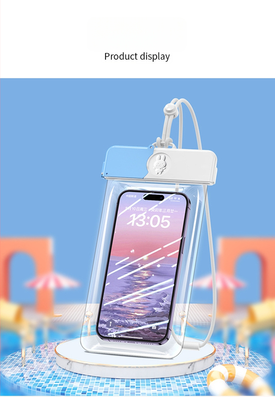 Sac impermeabil pentru telefon cu ecran tactil — ABS+TPU, capacitate 7.2, poliester, stil desen animat, logo tipărit