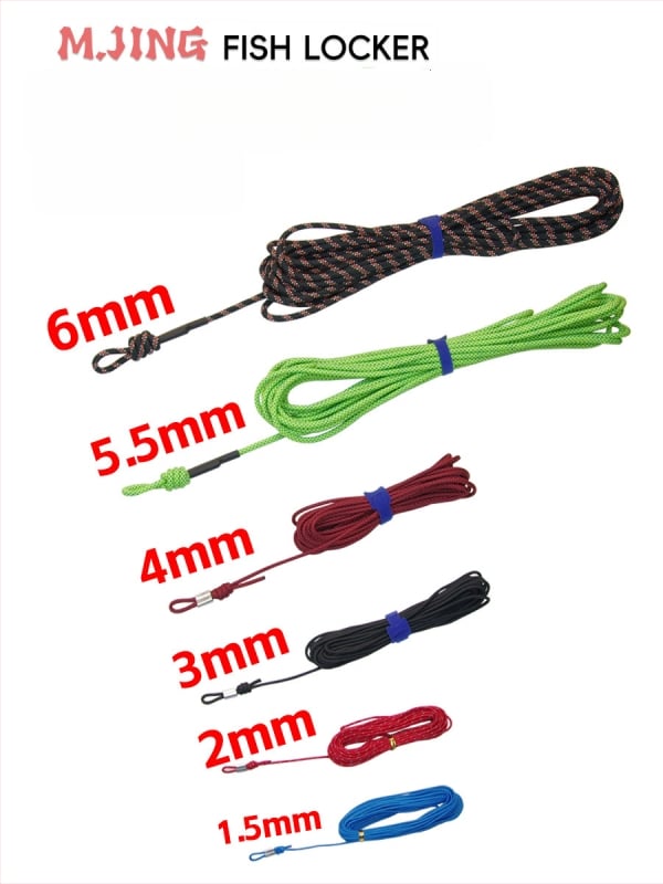 Риболовно въже с ключалка за риба – плетено въже, подсилено със стоманено телено, DIY аксесоар