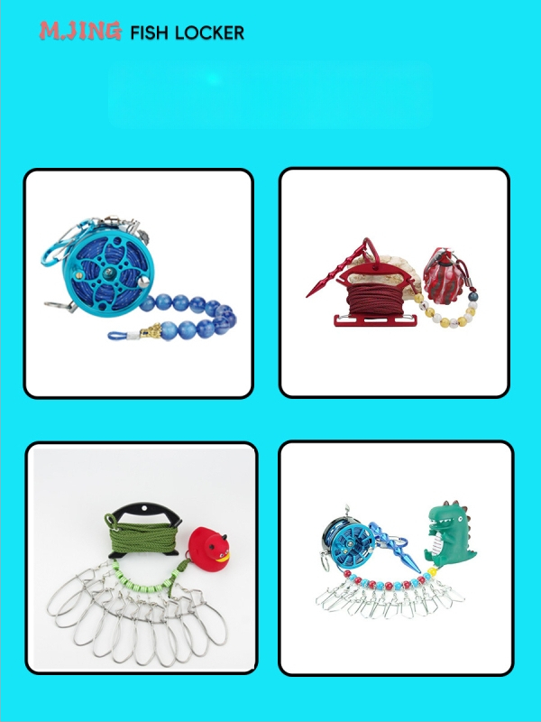 Риболовно въже с ключалка за риба – плетено въже, подсилено със стоманено телено, DIY аксесоар