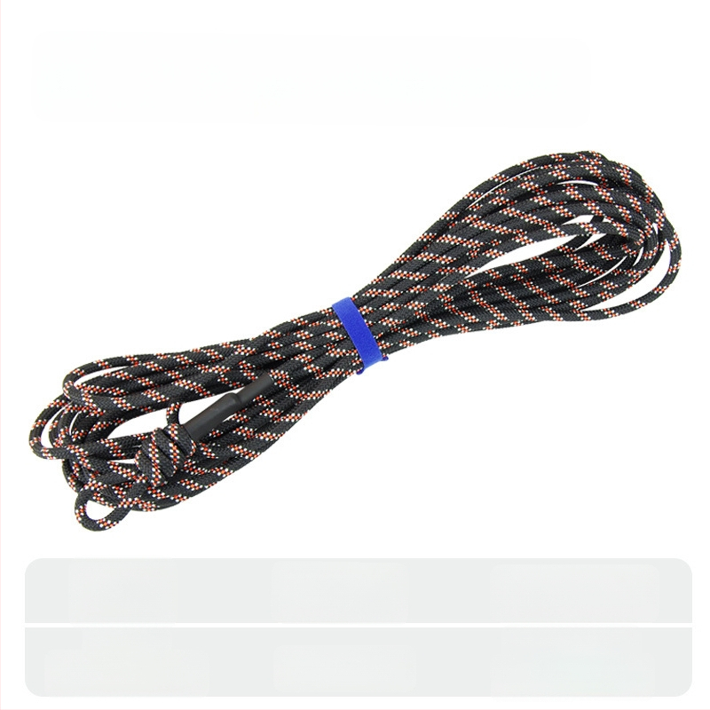 Риболовно въже с ключалка за риба – плетено въже, подсилено със стоманено телено, DIY аксесоар