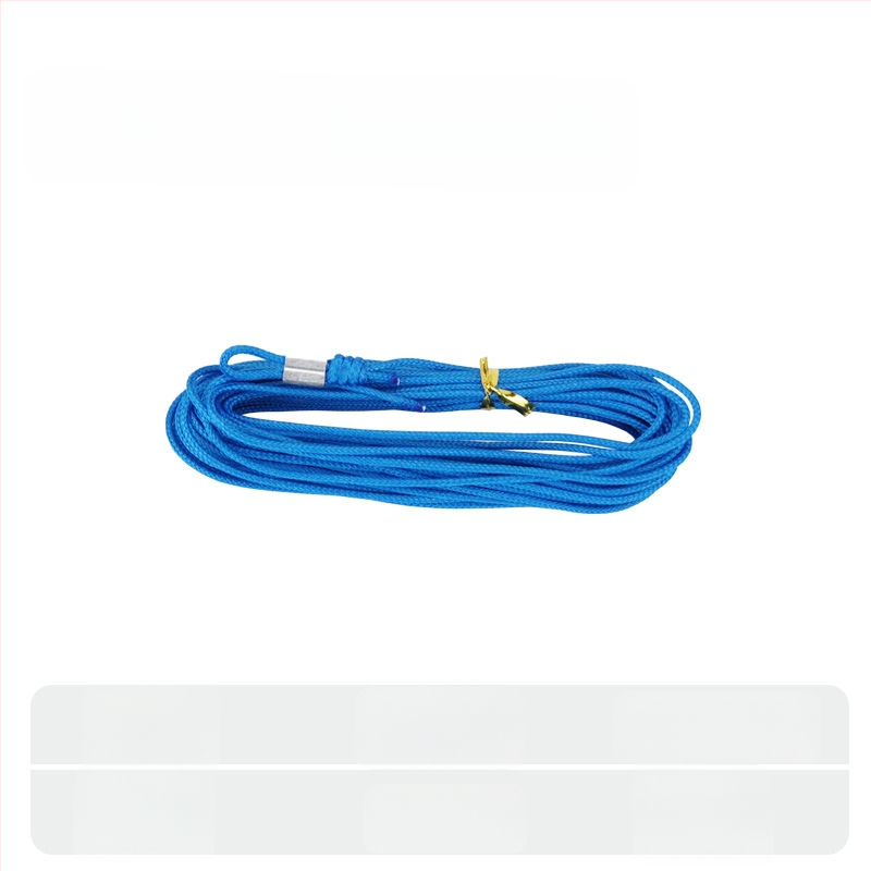 Риболовно въже с ключалка за риба – плетено въже, подсилено със стоманено телено, DIY аксесоар