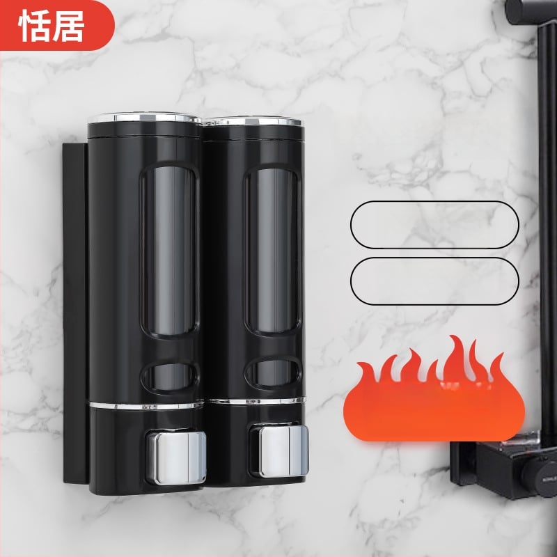 Δοσομετρητής σαπουνιού με τρία ακροφύσια, τοίχου, χειροκίνητη αντλία, ABS, ηλεκτροπλατιωμένη επίστρωση