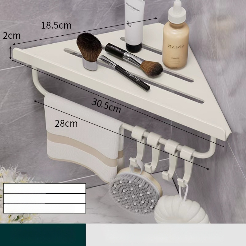 Hongtu poliță de colț pentru baie, montaj pe perete, fără găuri, din oțel-carbon, un etaj, sarcină 5–10 kg, modele 500200001/500200002