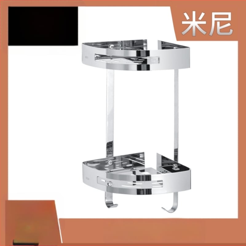 Raft de colț montat pe perete pentru baie, oțel inoxidabil, sarcină 30 kg, model A01, finisaj oglindă lucios