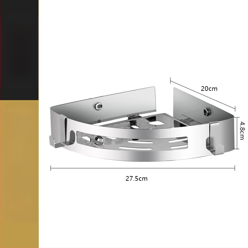 Raft de colț montat pe perete pentru baie, oțel inoxidabil, sarcină 30 kg, model A01, finisaj oglindă lucios