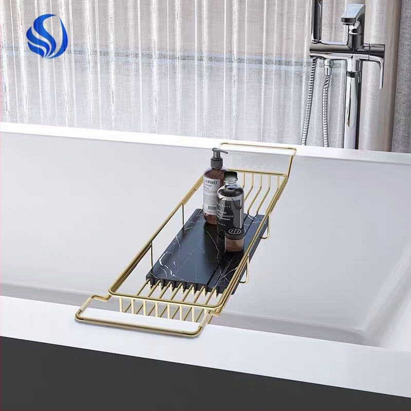 Raft de baie din oțel inoxidabil, extensibil, etaj unic, montaj pe suprafață, design simplu și modern