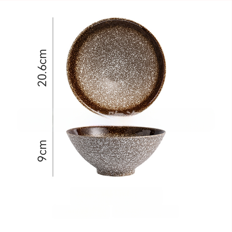 Japanski stil porculanska zdjela za rezance, konusna zdjela za ramen, ručno oslikana, promjer 20 cm, za kućnu i komercijalnu uporabu